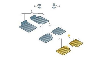 rubber vloermat mattenset mat set 3e rij achter Sharan 2011+